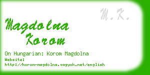 magdolna korom business card
